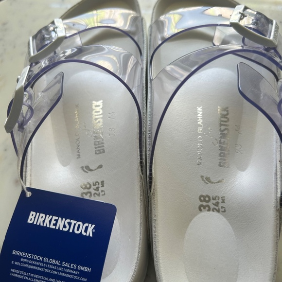Birkenstock X Manolo Blahnik Arizona Slide SZ 38 NWT - Picture 8 of 10